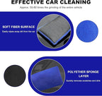 2 PCS Clay Mitt, Scratch-Free Microfiber Clay Bar Alternative Mitt Car Detailing Glove, Car Cleaning & Polishing Tool Clay Eraser Mitt for Paint Glass Wheels, Car Accessories (Blue)