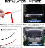 79 Inches Car Hood Light Strip,Dynamic Car LED Strip Light,Exterior Flexible Headlight Waterproof Daytime Running Light Strip for Cars,Trucks,SUVs(White Light)