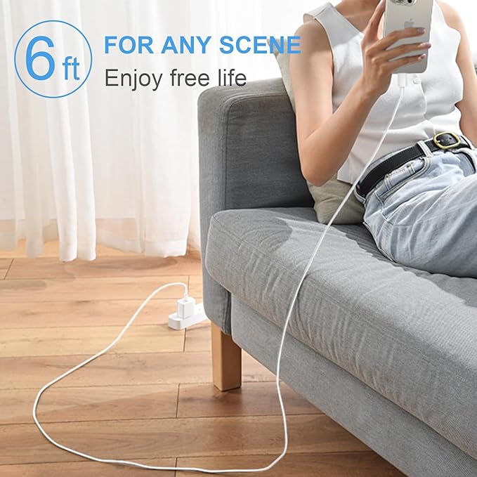 iPhone 17 16 15 Charger Fast Charging 2+2Pack 20W USB C Wall Charger with 6FT Fast Charging Cable Compatible with iPhone 17/17 Air/17 Pro/17 Pro Max/iPhone 16/15 Series, iPad Pro/AirPods