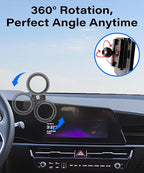 Car Phone Holder for 2023 2024 2025 Kia NIRO/NIRO EV/NIRO Hybrid Accessories Apply to 10.25 Inch Touch Screen Fixed Clip Magnetic Cell Phone Mount Hands-Free 360 Degree Rotation