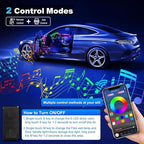 Dreamcolor Acrylic Interior Car LED Strip Light with Wireless APP, RGB 22 in 1 with 175 inches 600 LEDs Fiber Optic Car Ambient Lighting Kits, Dual Zone Sound Active Function LED Strip for Car