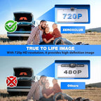 ZEROXCLUB Car Backup Camera 6 Auto LED Lights Night Vision, IP69 Waterproof Wired License Plate Rear View Camera 149° Wide View Reversing Camera for Car Pickup Truck SUV-B2