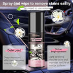 Polishing Cleaner Car Interior, Ultra-fine Spray Water Free Cleaning, Car Interior Polishing Spray for Interior Detailing Rubber Leather