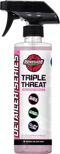 Renegade Products Triple Threat All-in-One Formula,Scratch Remover & Swirl Correction, Quick Detailer, Waterless Wash, & Clay Lubricant (16 oz.)