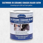 Eastwood 2K Ceramic Chassis Satin Under Coating Paint | Quality Chemical Resistant Nano Technology Black Undercoat Paint for Vehicles | Requires Slow/Medium Activator | 1 Gallon
