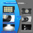 MICTUNING 2026 Upgraded White Rock Lights Super Bright Underglow Lighting Kit - 180 LEDs 12 Pods Pure White Led Rock Light, Extensible Underbody Lights for Trucks ATV UTV Boat
