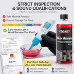 Car Wash Soap High Foam, pH Balanced Car Shampoo with Wax, Concentrated Auto Cleaning Liquid for Scratch-Free Wash, Shine & Paint Protection, for Foam Cannon & Bucket Wash (500ml)