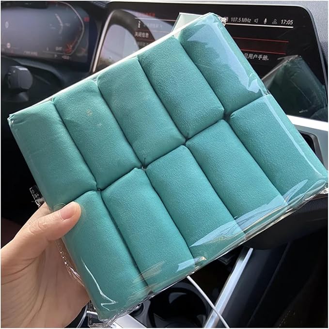 Car Detailing Suede Sponge Applicator Use with Ceramic Coating for Cars Paint, Metal, Plastic Trim, Rubber & Glass(20 PCS Grey)