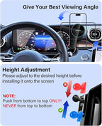 SKYLOTEC Phone Mount for Mercedes Benz GLC 2023-2026 C-Class 2022-2026, Magnets Wireless Charger Phone Holder Compatible with MagSafe, 12.3-inch Screen Cradles Bracket for Cell Phones