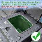 EDBETOS Cool Box Console Organizer Tray for Toyota Land Cruiser Prado 250 / Lexus GX550 2024 2025 2026 Accessories Armrest Storage Insert Tray Coin Holder Secondary Storage Box,Fits Only Cool Models