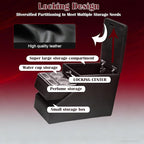 Truck Center Console Organizer Between Seat for Minivans, SUVs, Middle Van Bench Organizer for Floor Console Organizer Storage Box with Locking Design