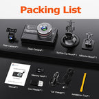 1080P Dash Cam Front and Rear with 32GB SD Card, Diamond Lark Dual Dash Camera for Cars, 3” LCD Screen Dashcam with Type-C Port, HDR, G-Sensor, Loop Recording, Parking Monitor, Night Vision