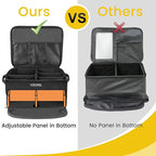YOREPEK 2 Layer Golf Trunk Organizer, Golf Gifts for Men with Separate Ventilated Compartment for 2 Pair Shoes, Waterproof Car Trunk Locker for Balls, Tees, Clothes, Gloves, Gifts for Golfers