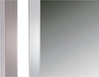 Quoizel Marcos Rectangular Wall Mirror, 32 x 24 Inch Brushed Nickel Decorative Small Mirror, Horizontal/Vertical, Modern Framed Mirror for Bedroom, Bath, Vanity, Over Sink, Living Room or Hallway
