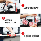 Maxshine Red & White Microfiber Replaceable Head Cover for Premium IncrediStick – Scratch-Free Cleaning for Cars, Trucks, Boats & RVs – Car Detailing Accessory