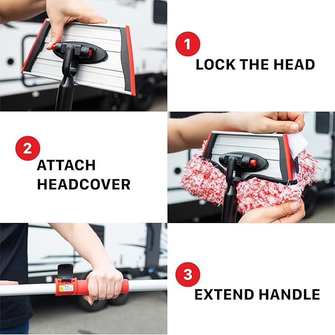 Maxshine Scrubbing Sponge Microfiber Replaceable Head Cover for Premium IncrediStick – Scratch-Free Cleaning for Cars, Trucks, Boats & RVs – Car Detailing Accessory