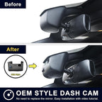 Mangoal 4K & Rear 1080P Dash Cam Custom Fit for Dodge RAM 1500/2500/3500 2013 2014 2015 2016 2017 2018,(Model B),Check Model Carefully,UHD 2160P Video,WiFi & App,128GB Card