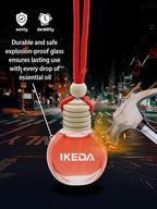 Ikeda Car Air Freshener: Hanging Car Smell Air Freshener | 10ml Hanging Car Perfume | Long Lasting Fragrance | Strong Scents Diffuser for Auto Home (Berry)