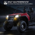 DREAMIZER UTV Turn Signal Kit with Horn, Plug and Play, Pre-Wired, ATV Blinker with Lever Column Switch Universal Street Legal Kit with Hazard light Compatible with Polaris, Can-Am, Teryx, CFMOTO