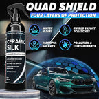 Carfidant Ceramic Silk - Ceramic Coating Spray - High Gloss, Hydrophobic Protection & Chemical Resistance for Cars, RVs & Boats - Long-Lasting Shine & Durability for Exterior Detailing - 16.9 fl. Oz.