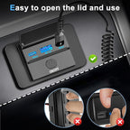 2 Pack 90W 12 Volt USB Outlet Panel Wall Mount Ouffun Dual 36W PD & QC3.0 18W Car USB Port Charger Socket with Dual 65W USB C Cable for Car Bus RV Truck