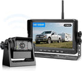 EWAY Wireless WiFi Magnetic Backup Camera 7" IPS Monitor HD 1080P Rechargeable Battery No Wiring - Rear View Reverse Monitoring Hitch Camera for Car Truck Pickup RV Camper 5th Wheel Horse Boat Trailer