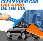 Vacuum Detail Attachment Tool | All-in-One Deepcleaning Crevice Cleaner/ Ice Scraper | The Best Car Accessories & Essentials | Wet & Dry Car Detailing Kit | Truck, Auto, & RV Cleaning Supplies (Blue)