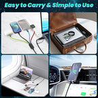 Travel Essentials 4 in 2 Multi Charging Cable for iWatch Charger, USB A/USB C Charging Cords for iWatch Ultra/SE/11-2, iPhone 17-11, Galaxy S25-21, iPad (1PACK 5FT)