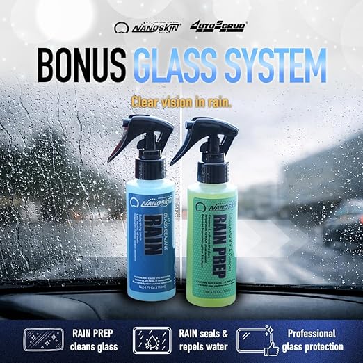 Nanoskin AUTOSCRUB Surface Prep Sponge - Combo Pack Pro Kit - Patented Clay Bar Replacement Tool to Remove Embedded Contaminants Before Wax & Coating | Safe for Painted Surface, Glass, Plastic, etc.