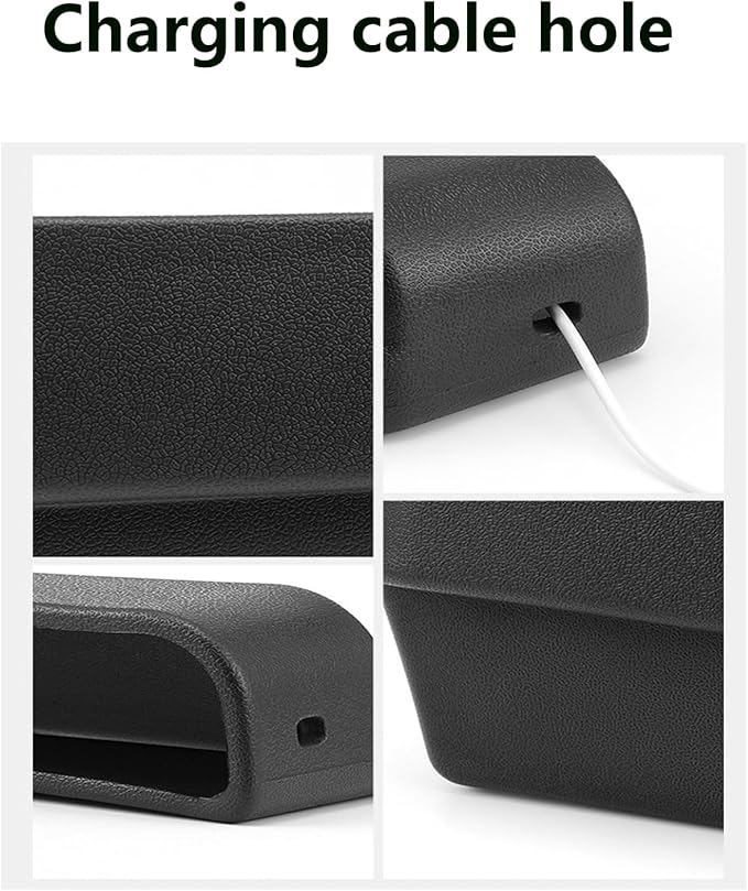 Car Seat Gap Filler Organizer, Seat Side Gap Plug with Storage Avoids Things Falling, Universal Fit Fill the Gap Between Seat and Console, Perfect for Car, SUV, Truck (Black-2 Pcs)