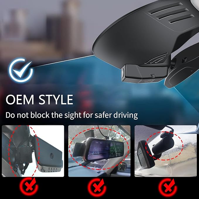 Mangoal 4K Dash Cam Custom for Volvo XC90 2016 2017 2018 2019 2020 2021 2022 (Model A),T5 T6 T8,Integrated OEM Look, UHD 2160P Video, WiFi & App,Loop Recording,Easy to Install, 64GB Card