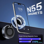 Nano Gel Suction Cup Car Mount, Magnetic Phone Holder for Your Car/Gym/Shower, 360° Rotating Foldable Car Phone Mount Compatible with iPhone 17 16 Pro Max 15 14 Plus & Android for Magsafe