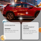 Advanced Plastic Restorer Paste for Cars Scratch Repair & Cleaner with Long-Lasting Ceramic Coating Ideal for Interior & Exterior Trim, Dashboard & Bumpers, Revives Faded Black Plastic
