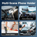 Magnetic Car Phone Holder, 360° Adjustable Suction Cup Universal Phone Mount, Multi-Scene for Car Office Gym Home, Compatible with iPhone 17/16 Pro Max & Other Magnetic Phones (Black)
