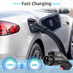 VIPTOO Tesla to J1772 Adapter 60A 250V AC — NACS EV Charging Connector with Charging Status Display for Tesla Wall/Destination/Mobile Charger, Fast & Safe Charging (Black)