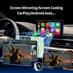 Wireless CarPlay Adapter for iPhone & Android - No Lag, Fast Auto Connect, Stable CarPlay Wireless Dongle, Mini Size Plug & Play USB/USB-C Adapter for Auto Compatible Cars