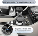 SKTU 2025 2026 Tucson Center Console Organizer for 2025 2026 Hyundai Tucson Limited/Hybrid Console Tray Hyundai Tucson 2025 2026 Accessories Lower Console Tray with Cup Holder (Limited/Hybrid Only)