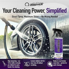 Nanoskin SPEEDY BRITE Pro Grade Wheel & Tire Acid Cleaner, 16 Oz. - Chrome & Coated Wheel Safe, Cleaning with Organic Acid | Removes Brake Dust & Road Grime for Auto Detailing, Body Shop Safe