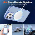 SUPFINE Magnetic for iPhone 12 Pro Max Case (Compatible with MagSafe) (Military Grade Drop Protection) Slim Translucent Matte Shockproof with Anti-Fingerprint Phone Case,Blue Purple