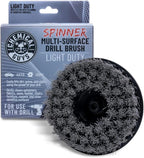 Chemical Guys ACC506 Light Duty Spinner Multi-Surface Drill Brush Attachment (Fits Any Standard Drill - Power Scrubber Removes Stains & Gently Cleans Upholstery, Fabric and Carpet), Gray
