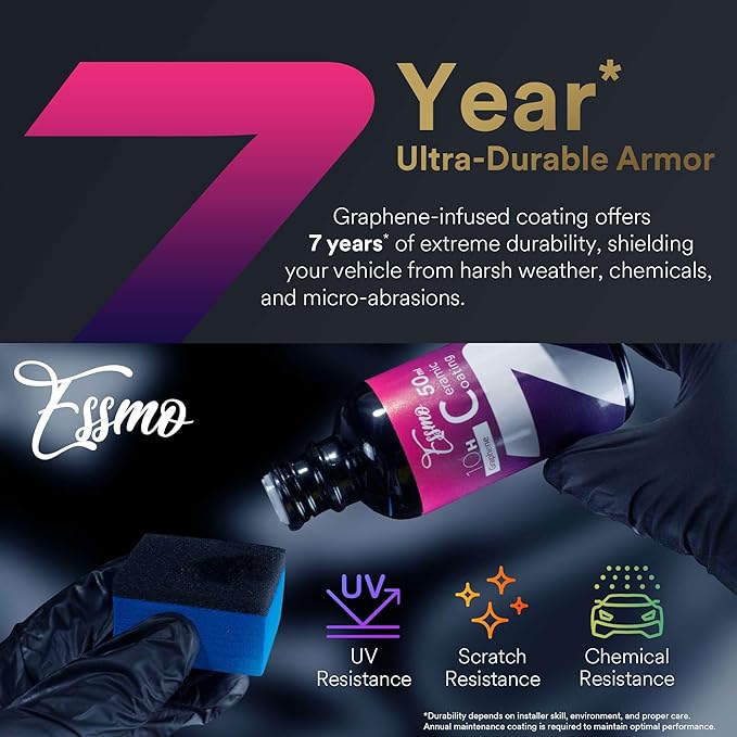 10H Graphene Ceramic Coating Spray for Auto Cars High Gloss Paint Hydrophobic Protection UV and Scratch Resistant Long-Lasting Shine 30 ml