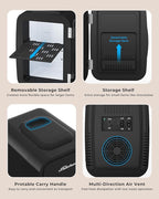 BEICHEN Mini Fridge, 4 Liter/6 Can Portable Refrigerator for Bedroom Office Dorm Car– Fast Cooling, Low Noise, 100-125V AC/5-12V USB Small Compact Refrigerator for Skincare, Food, Drinks(Black)