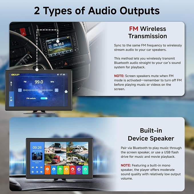 RV Backup Camera System - 10.1 Inch 4K Touchable 4 CH Monitor, 1080P IP69 Waterproof Wired Camera, DVR Loop Recording Bluetooth for Semi Truck Trailer Camper Pickup Bus