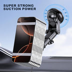 MOKPR Only for iPhone Magsafe Car Mount Charger, Magnetic Phone Holder for Your Car Charger Dash Windshield Vent Magnetic Wireless Car Charger Mount for iPhone 17 16 15 14 13 12 Carbon Firber