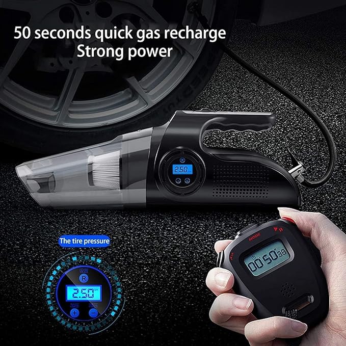 Car Vacuum Cleaner - Portable Handheld Mini Vacuum Cleaner Attachments - Small Vacuum for Car, RV, Boats, Travel - Car Accessories，Multifunctional 4-in-1 Portable Car Vacuum