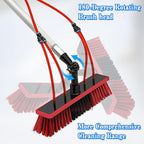 59ft Telescopic Window Cleaning Pole Kit - Water Fed Brush for Trucks Boats Cars Solar Panels Conservatories - Extendable Hose-Fed Cleaning Equipment