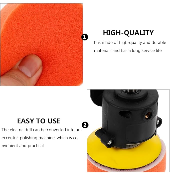 Car Polishing Kit with Durable Buffing Pads Easy to Install Drill Attachments for Auto Detailing for Car Waxing and Headlight Restoration