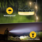 OGERY 3-Pack Camping String Lights, 4 in 1 Quick Storage 32.8FT Rechargeable Tent Lights String with 8 Lighting Modes, Hanging Waterproof Portable LED Lamp for Outdoor Patio Awning Party Essentials