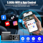 4K+1080P Dash Cam Front and Rear,Dual Dash Camera for Cars with 5.8GHz WiFi GPS,Night Vision,Mini Dash Cam with 3.59" IPS Screen,24H Parking Mode,G-Sensor,Loop Recording,64GB SD Card Included