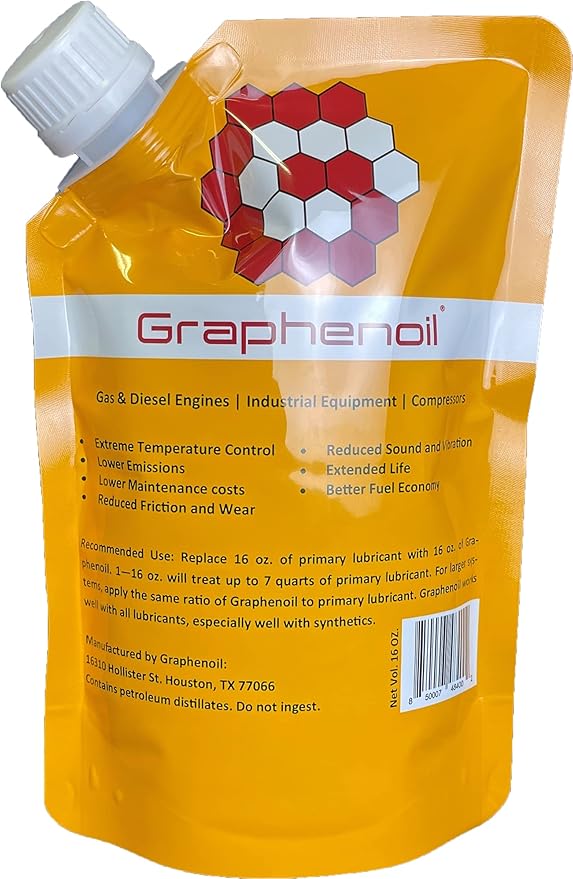 Graphene Engine Treatment – Friction Modifier, Wear Protection, Heat Reduction – High Performance Lubrication (16 oz)